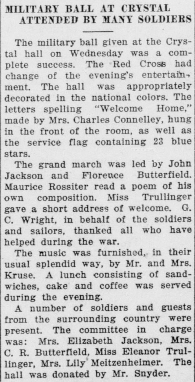 The article as printed in the American Falls Press, October 17, 1919, page 5. Library of Congress, Chronicling America.