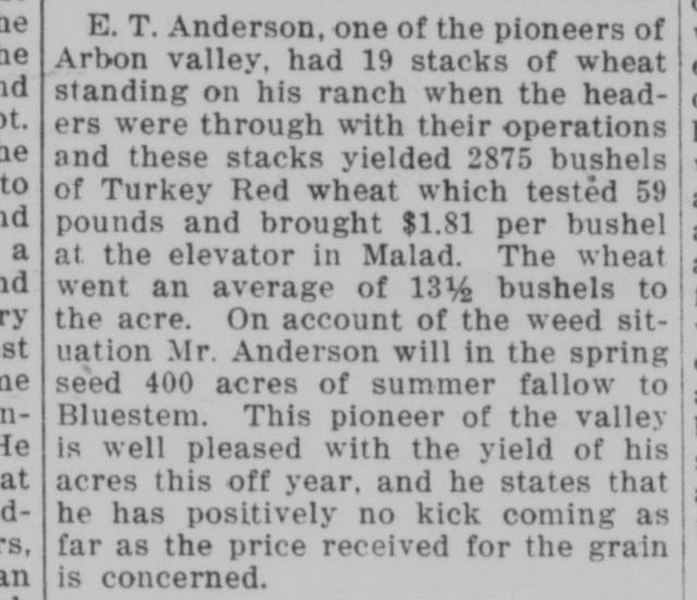 The article as printed in the American Falls Press, January 8, 1918, page 3. Library of Congress, Chronicling America.