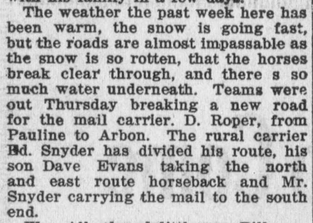 The article as printed in the American Falls Press, March 31, 1922, page 7. Library of Congress, Chronicling America.