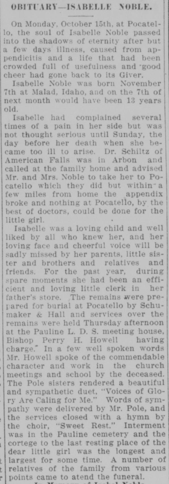 The article as printed in the American Falls Press, October 26, 1917, page 5. Library of Congress, Chronicling America.