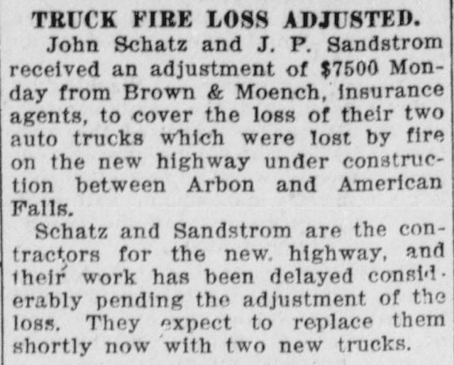 The article as printed in the American Falls Press, June 20, 1919, page 8. Library of Congress, Chronicling America.