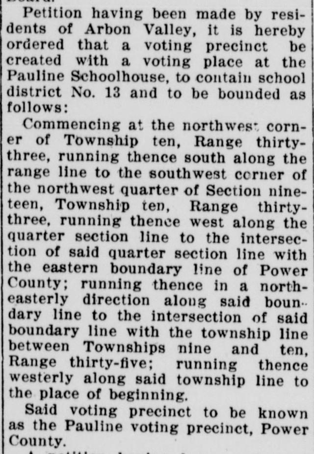 The article as printed in the American Falls Press, April 20, 1916, page 8. Library of Congress, Chronicling America.