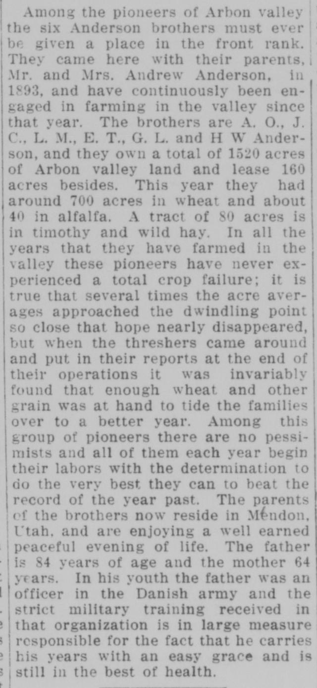 The article as printed in the American Falls Press, November 30, 1917, page 3. Library of Congress, Chronicling America.