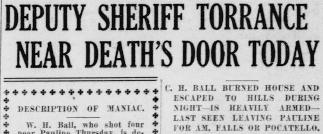 The opening of the article as printed in the American Falls Press, March 18, 1921, page 1. Library of Congress, Chronicling America.