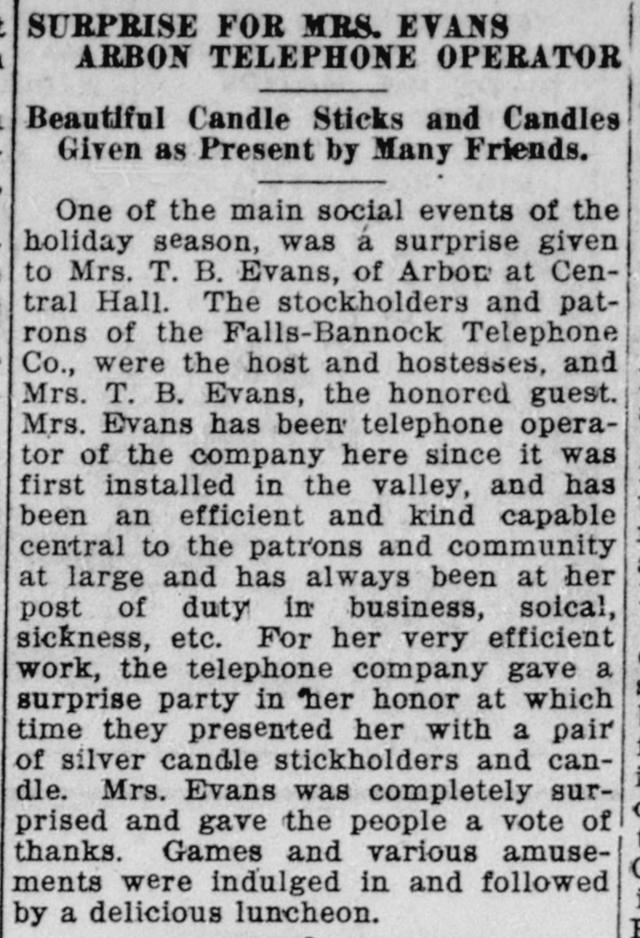 The article as printed in the American Falls Press, January 11, 1923, page 7. Library of Congress, Chronicling America.