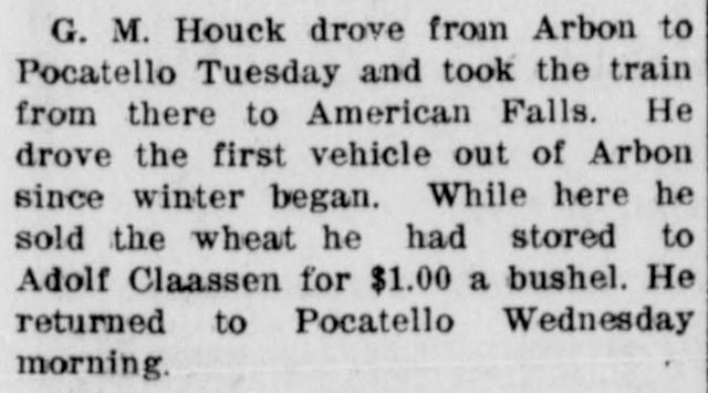 The article as printed in the American Falls Press, February 10, 1916, page 5. Library of Congress, Chronicling America.