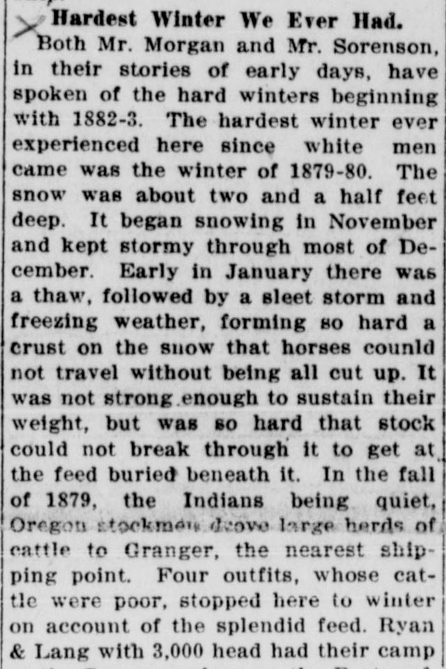 The opening of the article as printed in the American Falls Press, February 4, 1915, page 1. Library of Congress, Chronicling America.
